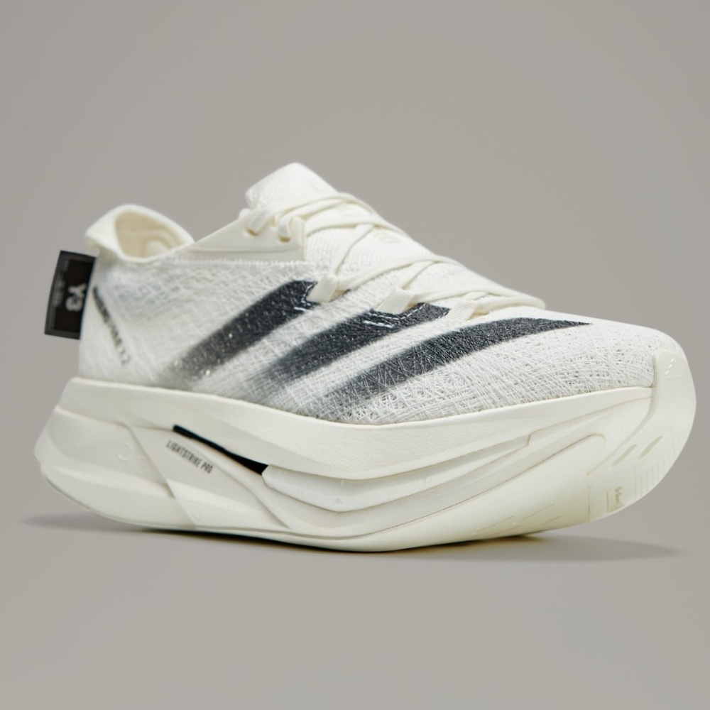 Size 12.5 - Adidas Y-3 Prime X 2.0 Strung Off White Black Running Sneakers - Picture 3 of 10